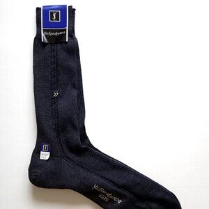 RARE Vintage Yves Saint Laurent Wool Dress Socks Men’s Size 9 (27) NWT Japan VTG